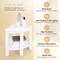 Corner Shower Bench Stool with Storage Shelf for Shaving Legs